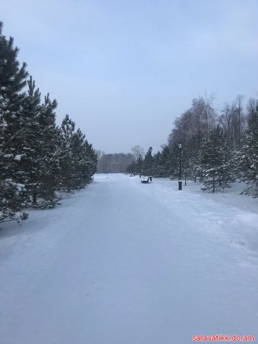 парк зимой Салават 2019